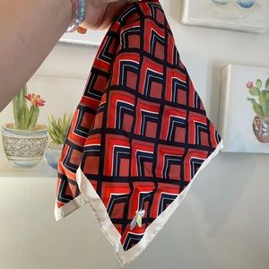 Geo Print Satin Square Scarf